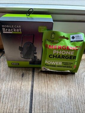 Mobile Car Bracket & ChargeTab Emergency Phone Charger USB-C